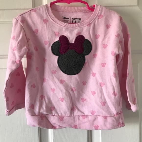 3/$15 Disney x Jumping bean (kids) minnie mouse pink fleece sweater
